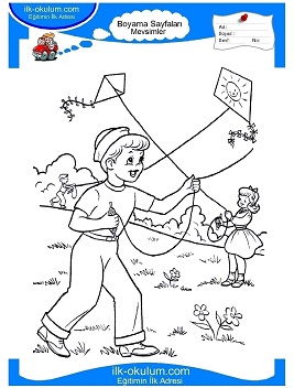 Çocuklar İçin ilkbahar Boyama Sayfaları 